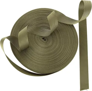 1 Inch Wide Nylon Webbing Strap 50 Yards Heavy Duty Nylon Strapping, Durable Flat Webbing Strapping for Dog Leash, Collars, Seat Belt, Backpack Handles, Outdoor DIY Crafts (25mm) - Dark Green