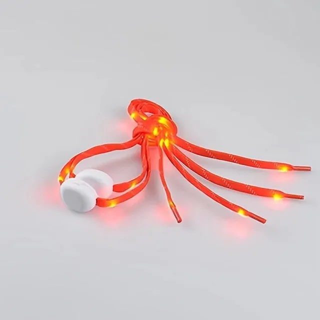 1 Pair LED Sport Shoe Laces Luminous Shoe Laces Glow Shoe Strings Round Flash Light Shoelaces