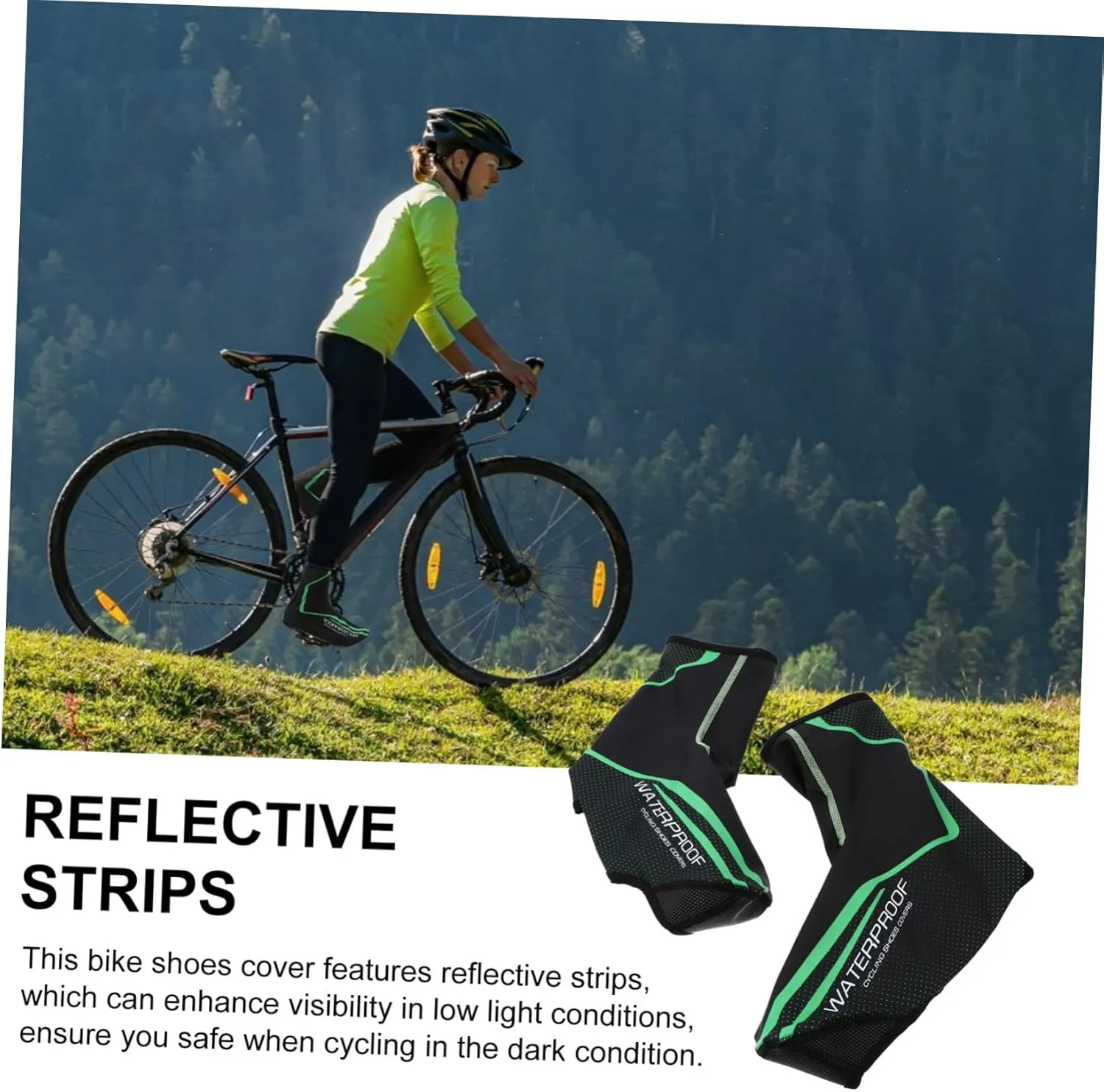 1 Pair Shoe Cover Windproof Overshoes Shoe Protectors Covers Rain Overshoes Blinds Excercise Bike