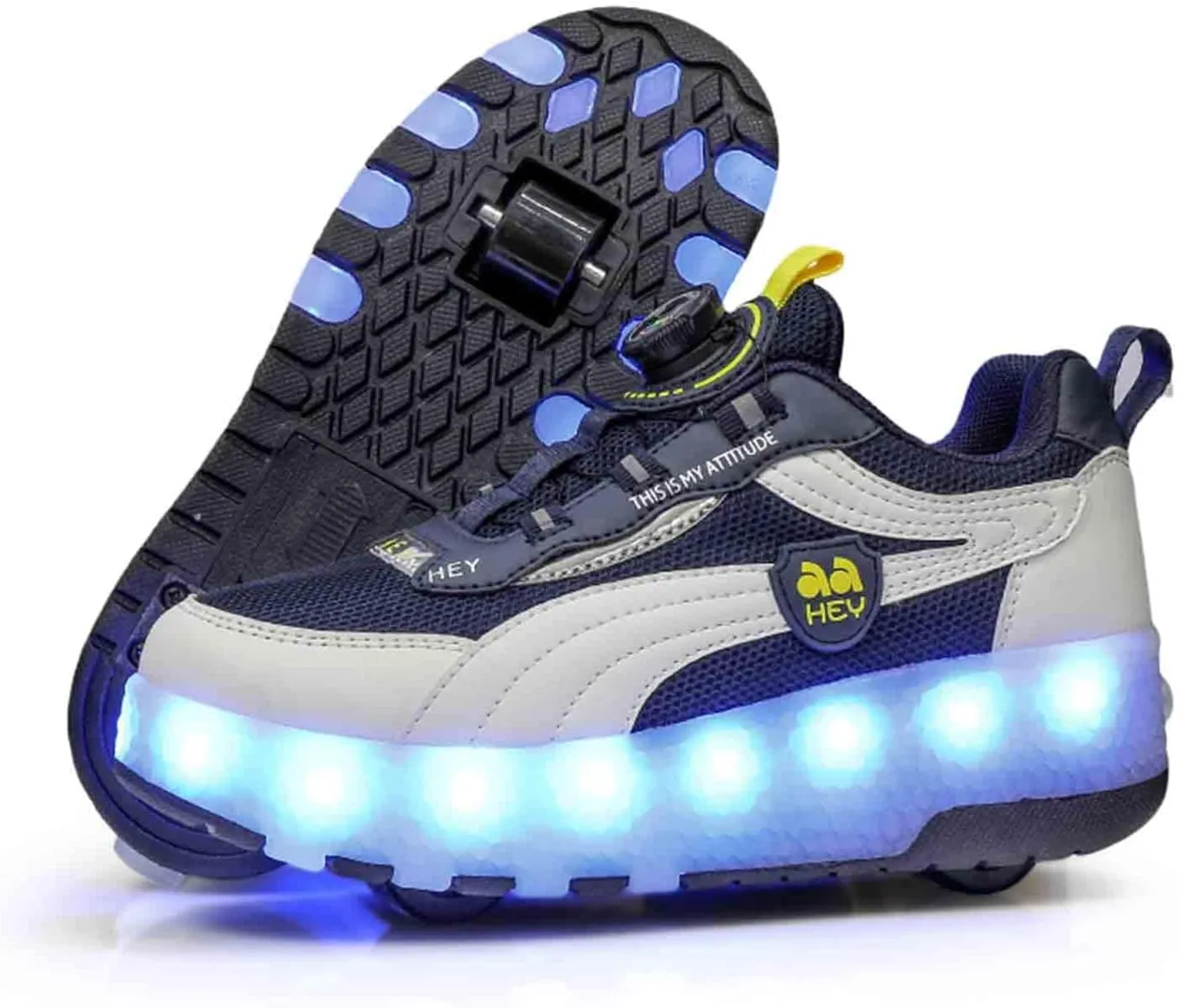 11 LED Light Up Kids Roller Skate Shoes with Wheel, Sneakers for Boys Girls Birthday Thanksgiving Christmas Day