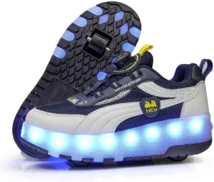 11 LED Light Up Kids Roller Skate Shoes with Wheel, Sneakers for Boys Girls Birthday Thanksgiving Christmas Day