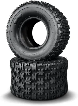 18x10-8 ATV Rear Tires 4PR 18x10x8 Lawn Mower All Terrain Off-Road Tire, Turf Mud Sand Trail Tires, Tubeless, Set of 2