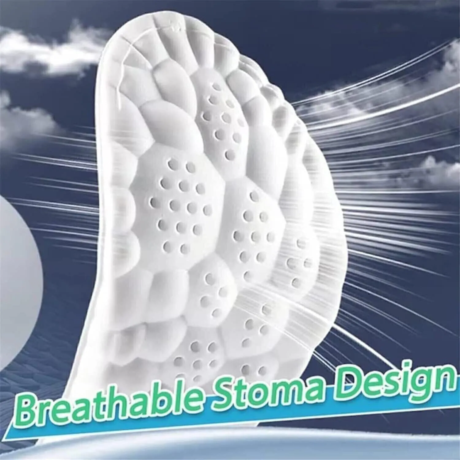2 Pairs 4D Cloud Technology Insole - Super Soft Comfort Insoles, Soft Foot Protection Cloud Feeling Insole, U-Shape Memory Foam Insoles (Black, Men: US 8-11)