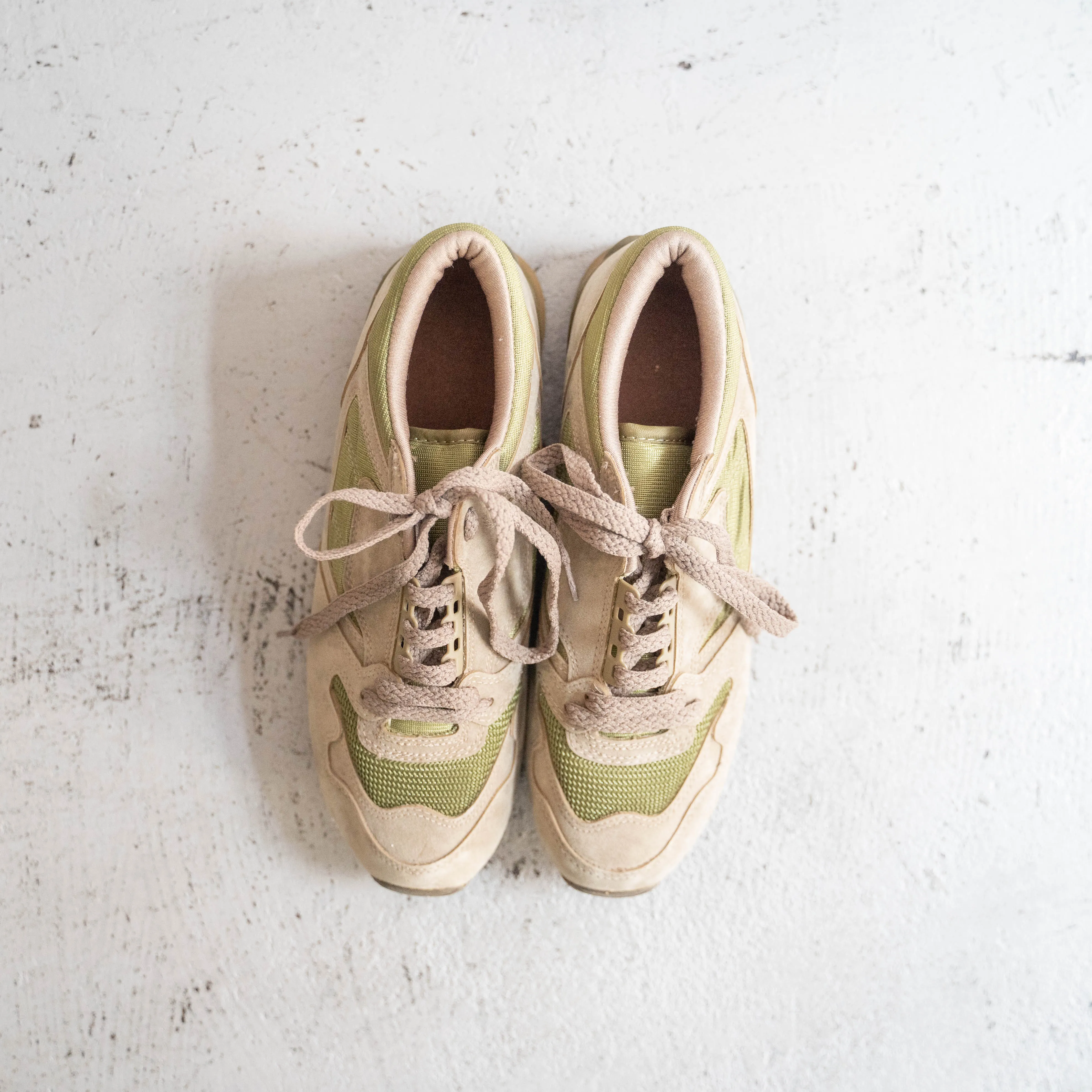 2000s British military training shoes -light brown×green- "mint condition"