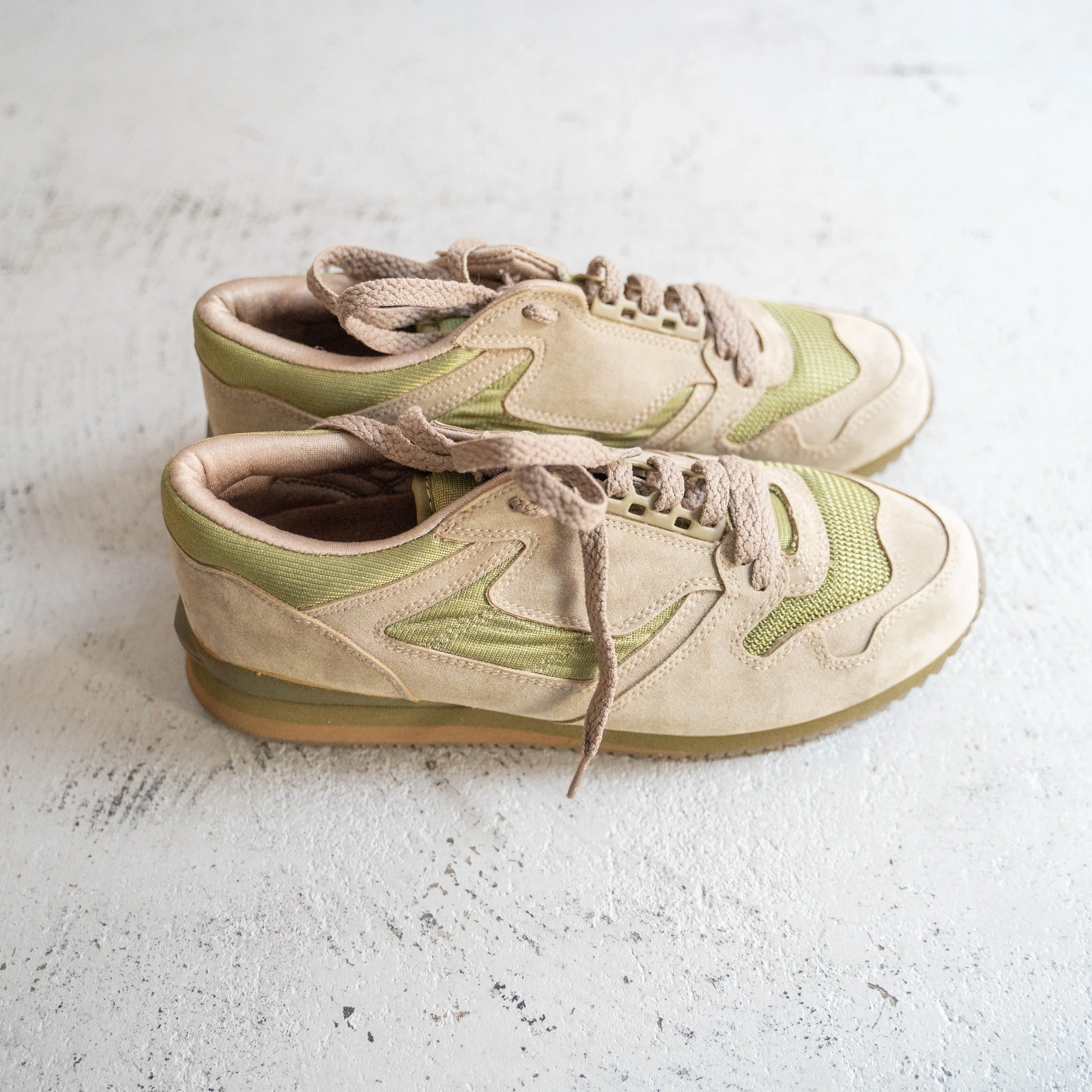 2000s British military training shoes -light brown×green- "mint condition"