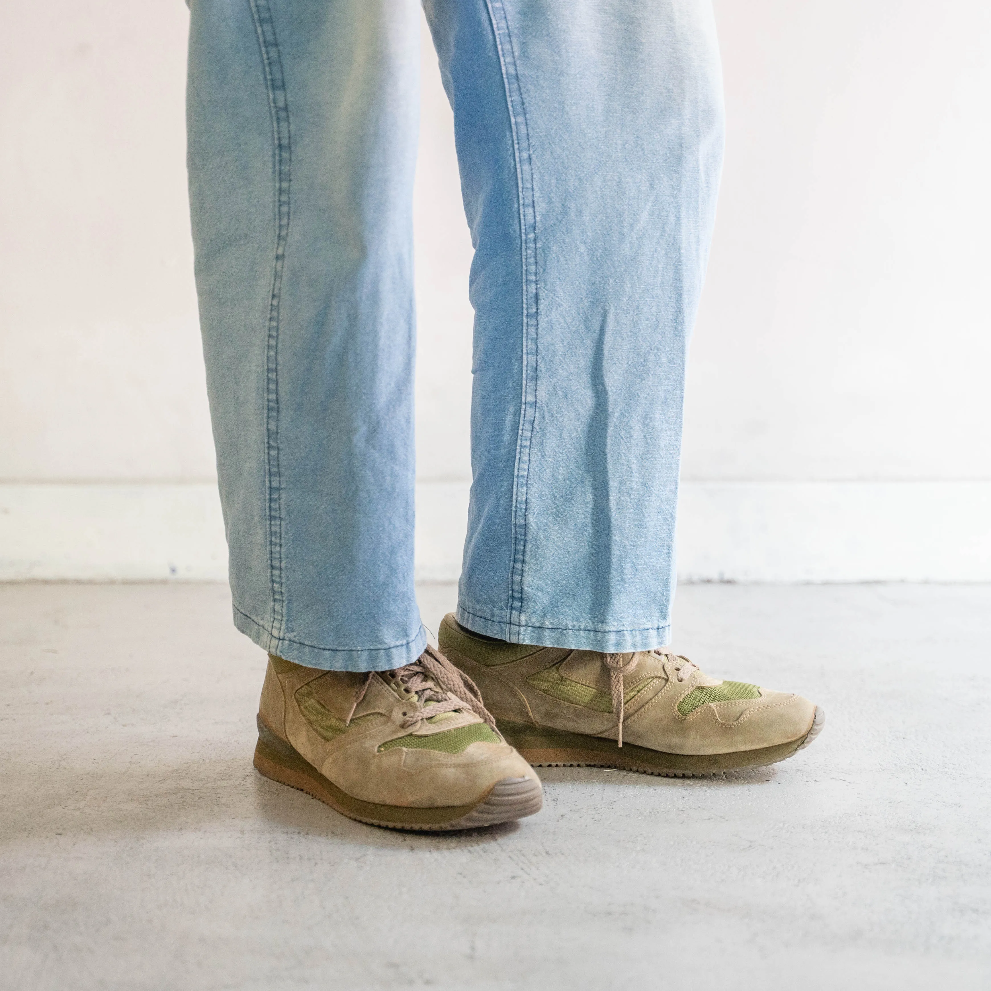 2000s British military training shoes -light brown×green- "mint condition"