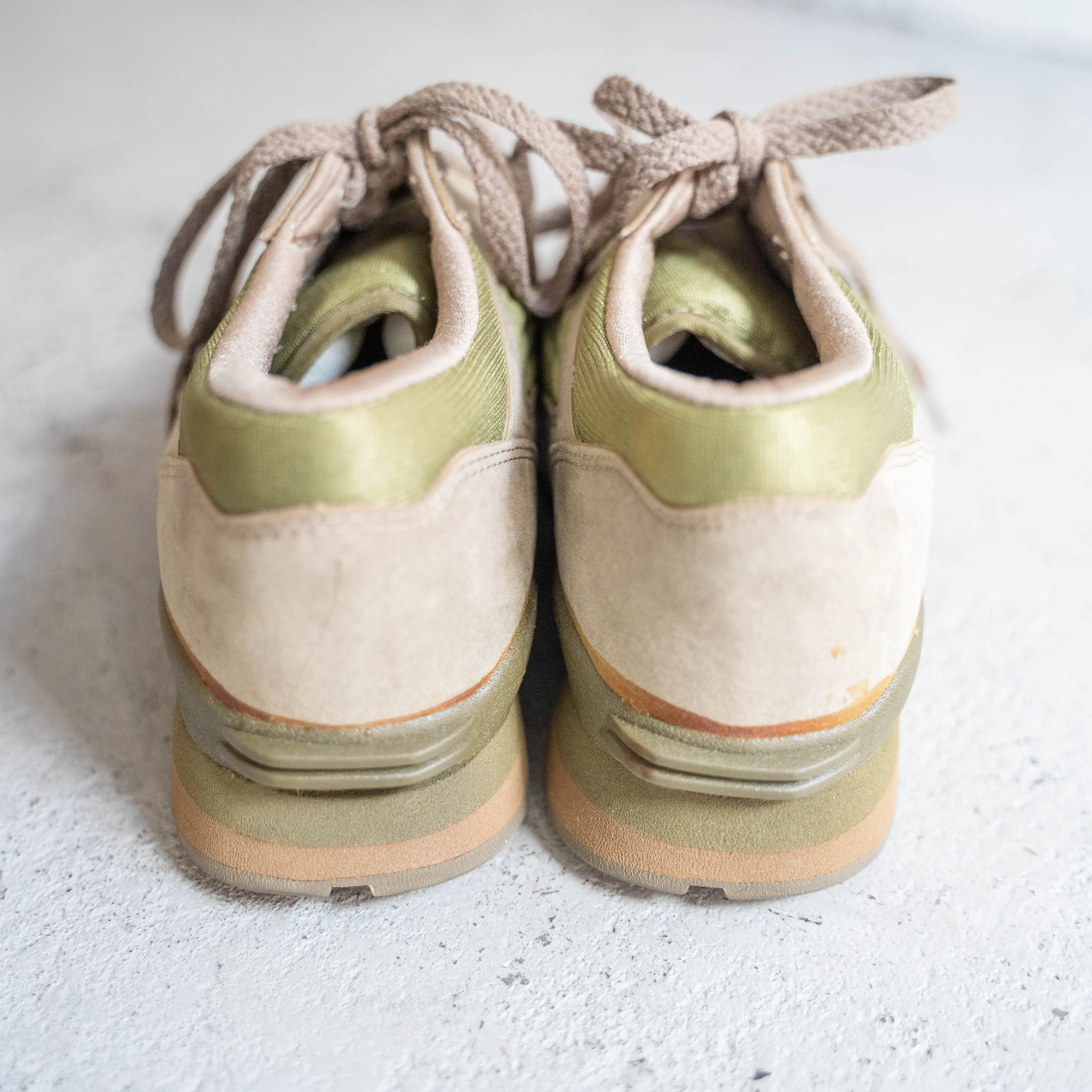 2000s British military training shoes -light brown×green- "mint condition"