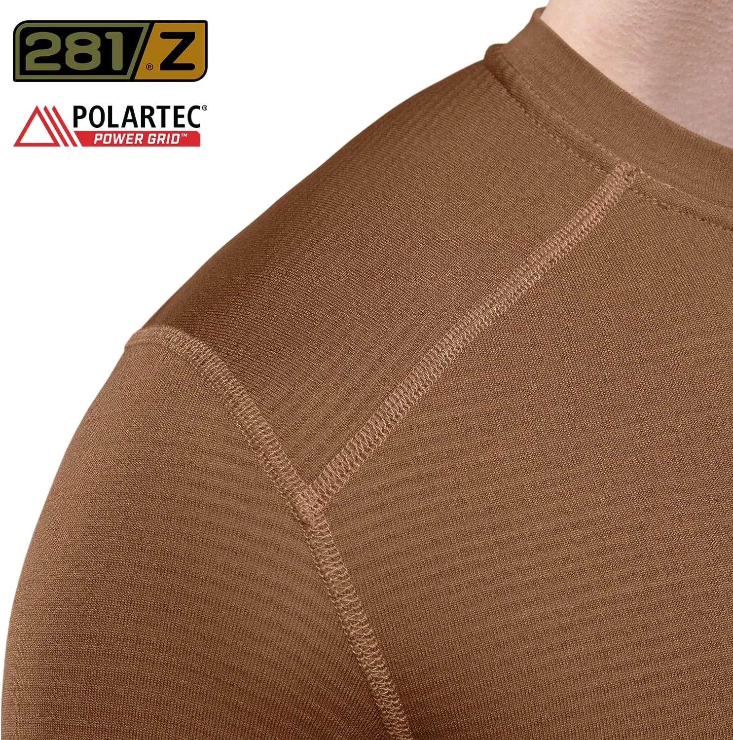 281Z Mens Polartec Power Grid Thermal Base Layer - Long Sleeve T-Shirt - Hiking Trekking Outdoor - Terrain Reliability Line
