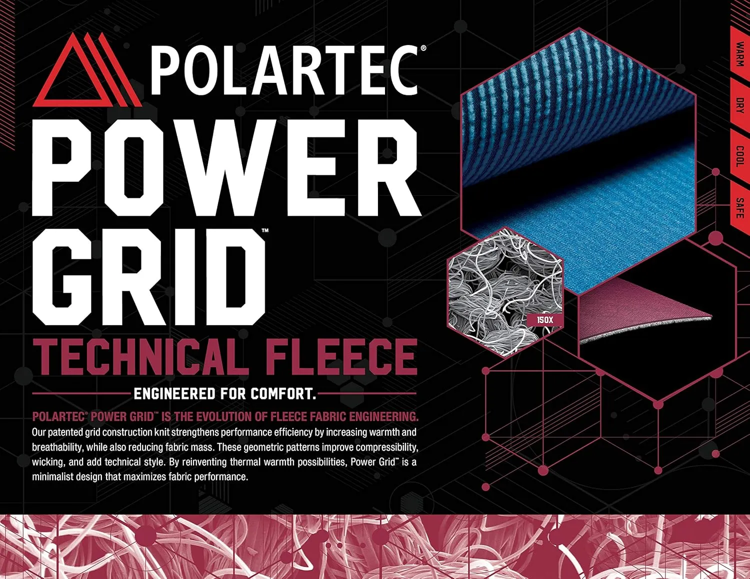 281Z Mens Polartec Power Grid Thermal Base Layer - Long Sleeve T-Shirt - Hiking Trekking Outdoor - Terrain Reliability Line