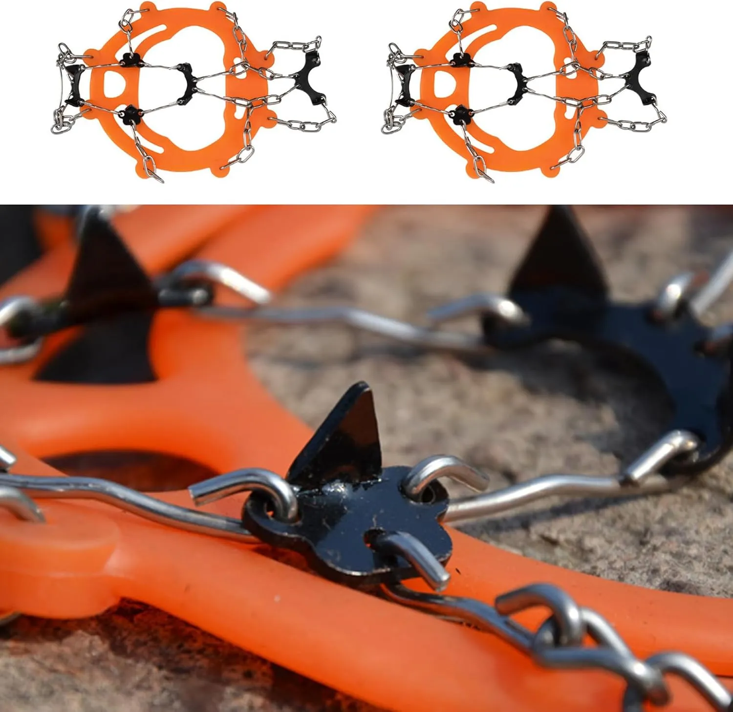 2pcs Heavy Type Shoe Crampons Men Women Climbing Spikes Grippers Gears for Outdoor and