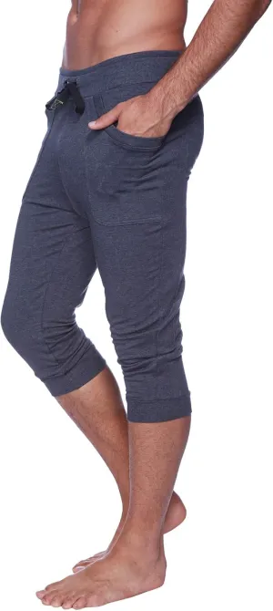 4-rth Men's Transition Cuffed Yoga Jogger Pant Modal French Terry Made in America Caliifornia Stretch Fit European Style