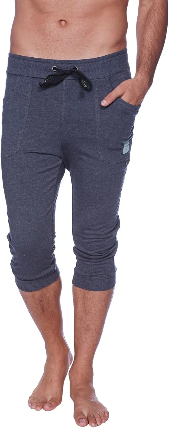 4-rth Men's Transition Cuffed Yoga Jogger Pant Modal French Terry Made in America Caliifornia Stretch Fit European Style