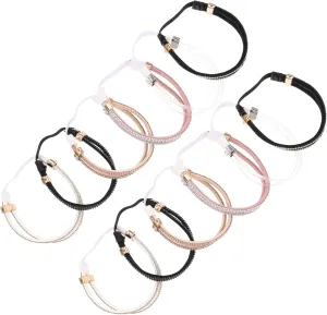 6 Pairs High Heels Laces Replacement Straps for Sandals Elastic Shoe Accessories Shoe Lace for Sandals Rhinestone Slipper Straps High Heels Accessories Elastic Band