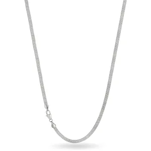 925 Sterling Silver 3mm Flat Necklace