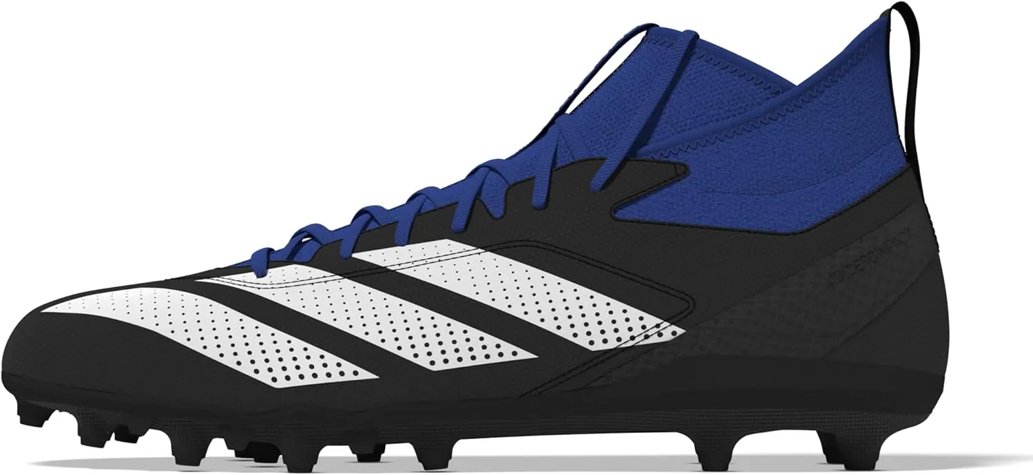 adidas Men's Adizero Impact.2 American Football Sneaker, Black/White/Team Royal Blue, 12.5
