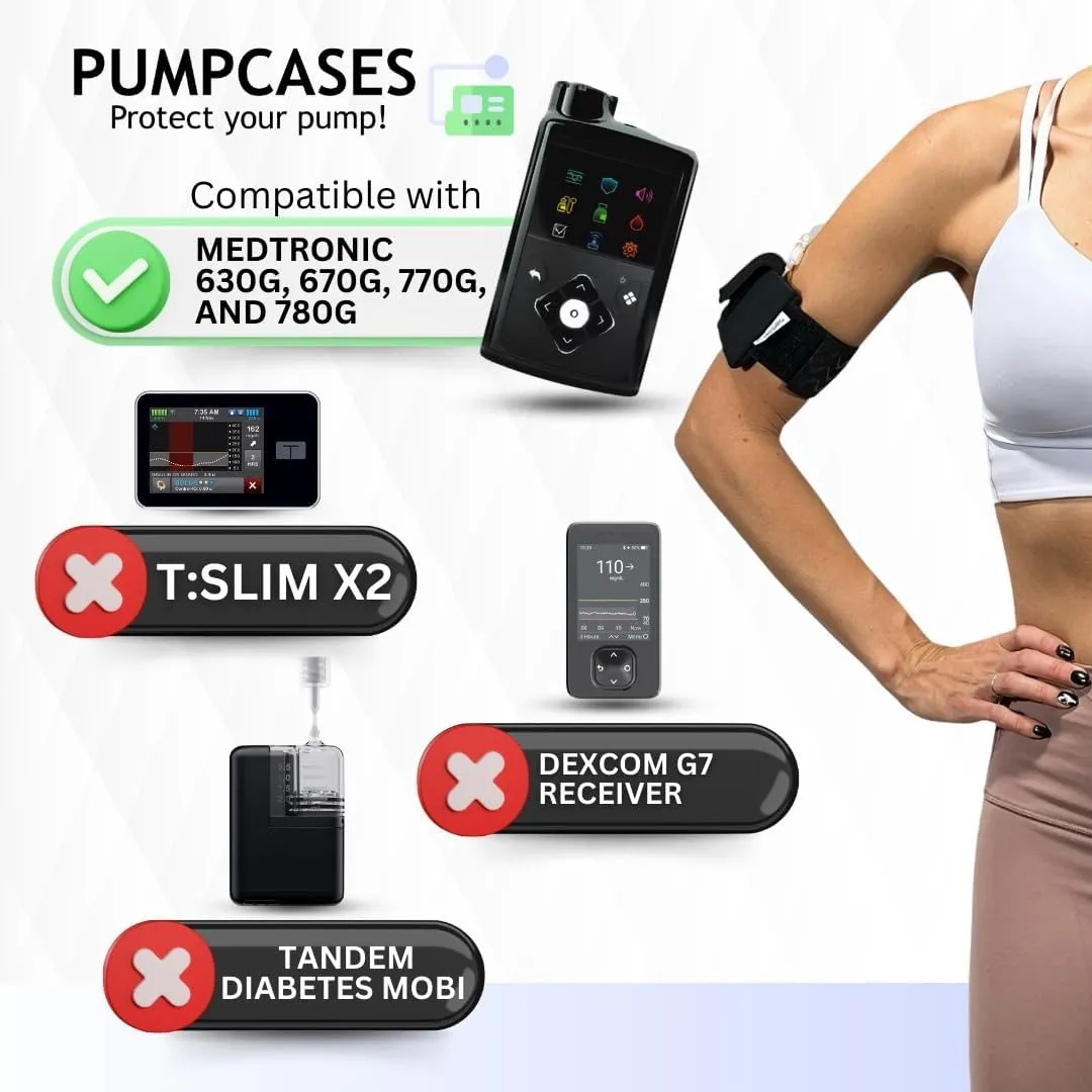 Adjustable Sky Blue Insulin Pump Belt – Diabetic Insulin Pump Stretch Band – Waist Belt Insulin Pump Case – Compatible with Medtronic 780G – Assembled in The USA (Medium)
