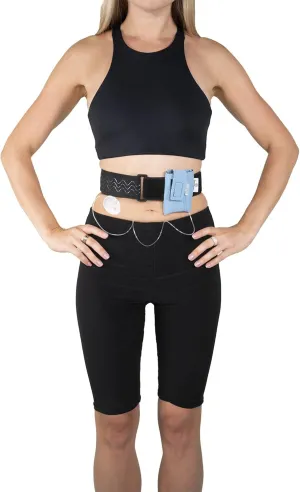 Adjustable Sky Blue Insulin Pump Belt – Diabetic Insulin Pump Stretch Band – Waist Belt Insulin Pump Case – Compatible with Medtronic 780G – Assembled in The USA (Medium)