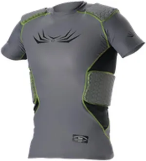 Alleson Adult Upper Body Integrated Protector Charcoal, Lime L BSIPT BSIPT-CHLI-L