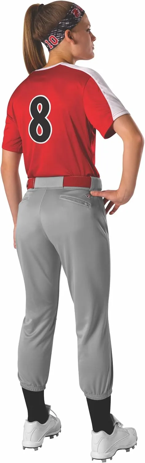Alleson Athletic Women's Fastpitch/Softball Belted Speed Pant – Moisture-Wicking, Durable Fabric, and Pro-Style Fit