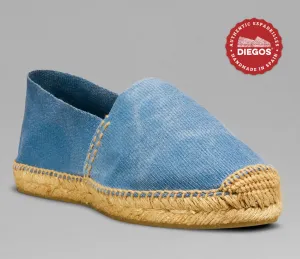 alpargatas azules lavadas