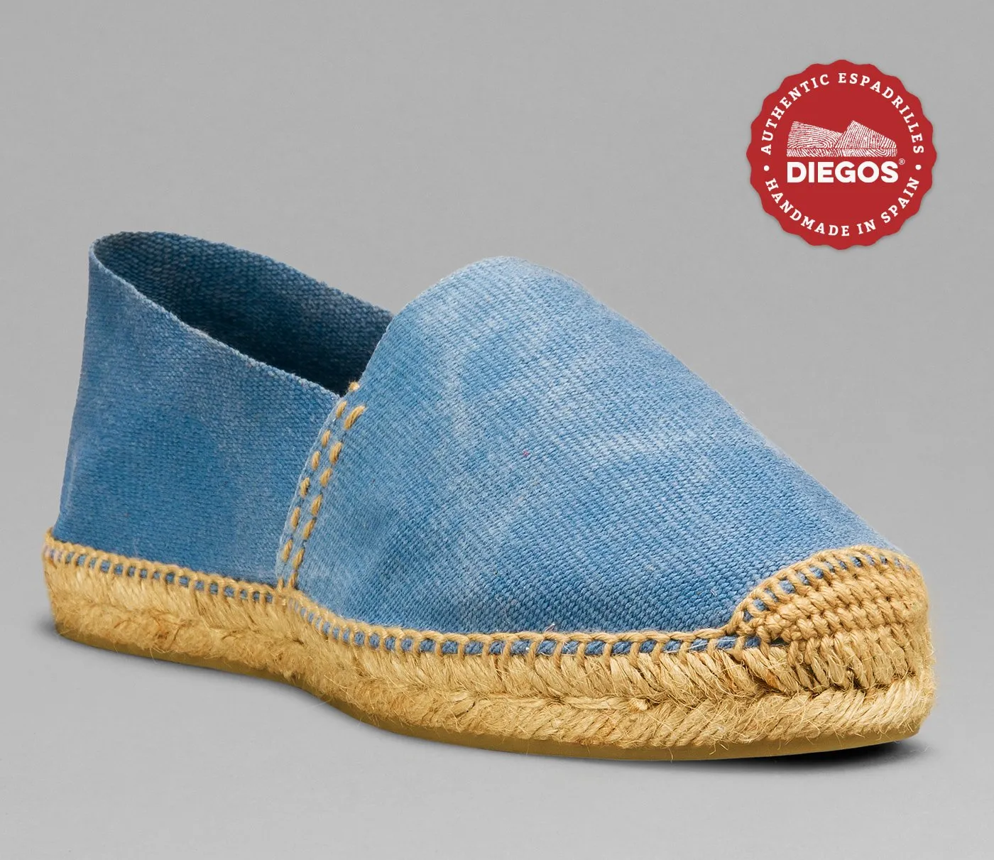 alpargatas azules lavadas
