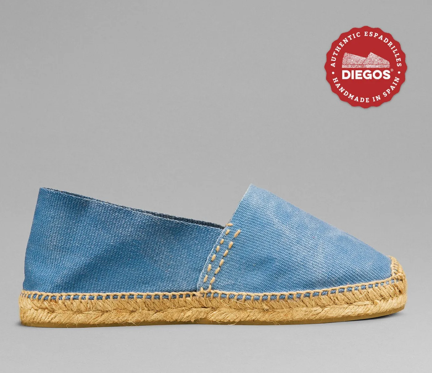 alpargatas azules lavadas