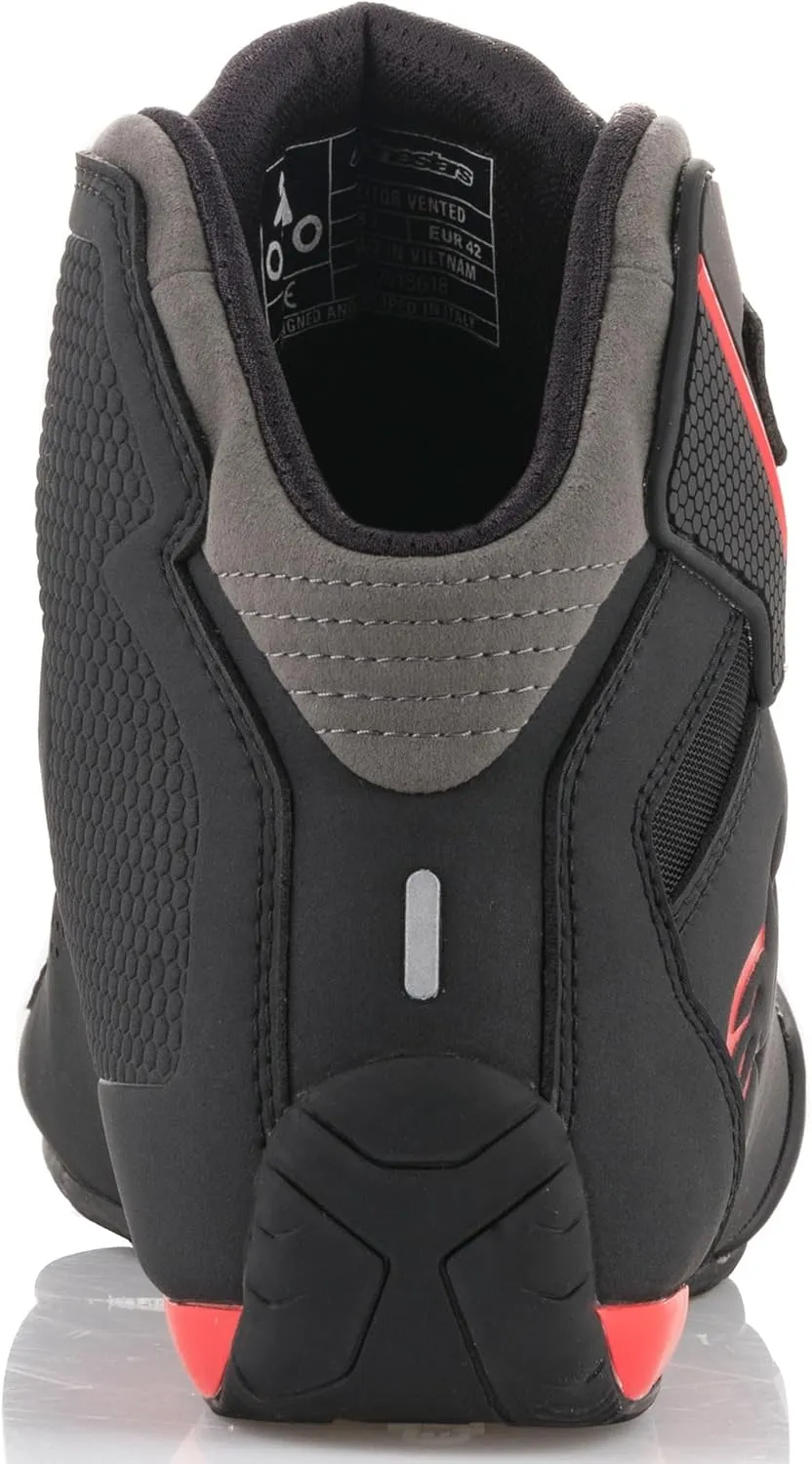 Alpinestars Men's Sektor Vented Street Motorcycle Shoe, Black/Gray/Red, 11