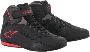 Alpinestars Men's Sektor Vented Street Motorcycle Shoe, Black/Gray/Red, 11
