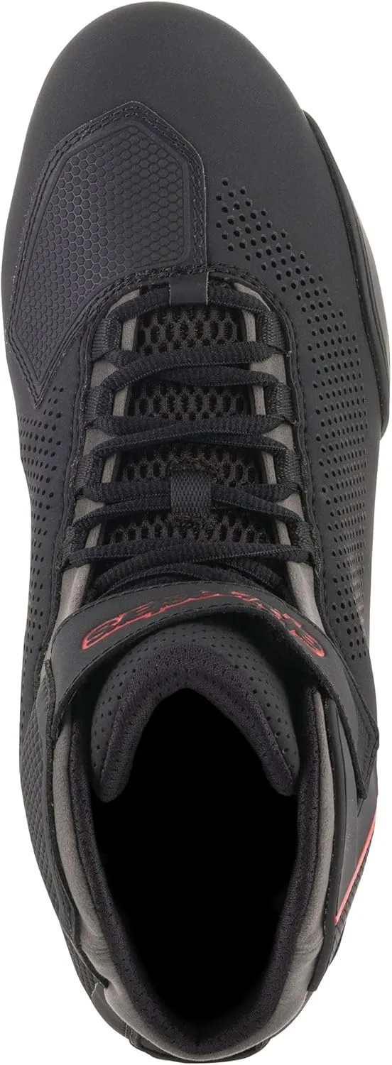 Alpinestars Men's Sektor Vented Street Motorcycle Shoe, Black/Gray/Red, 11