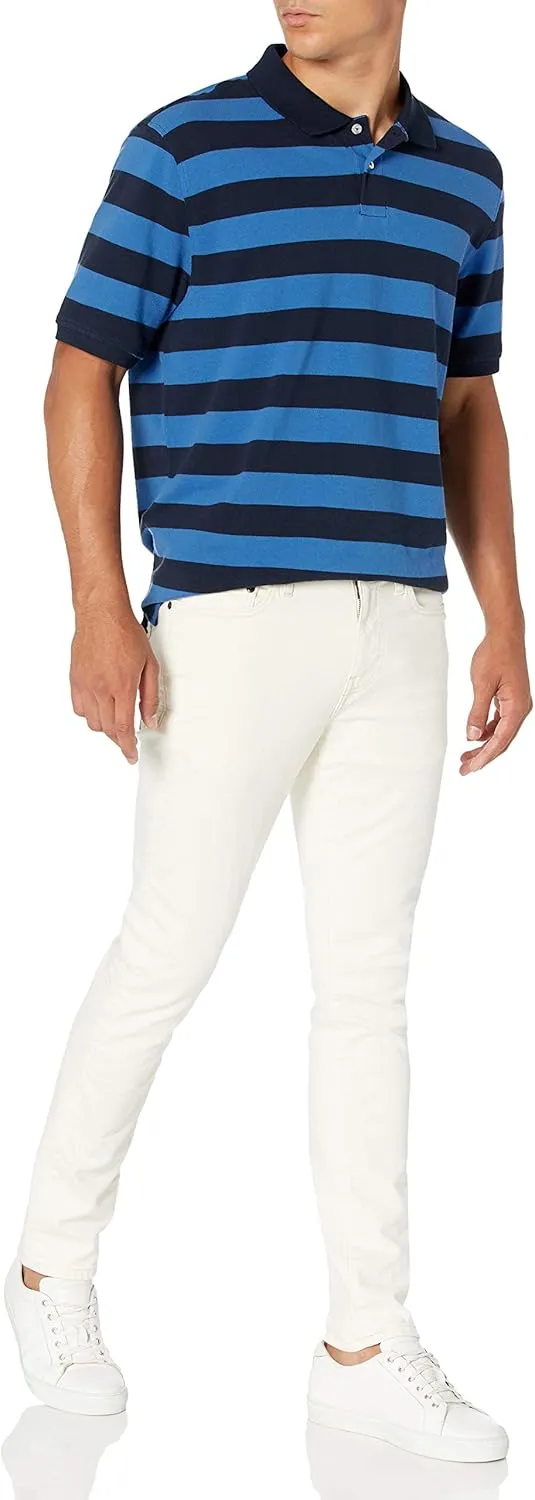 Amazon Essentials Men's Regular-Fit Cotton Pique Polo Shirt (Available in Big & Tall)