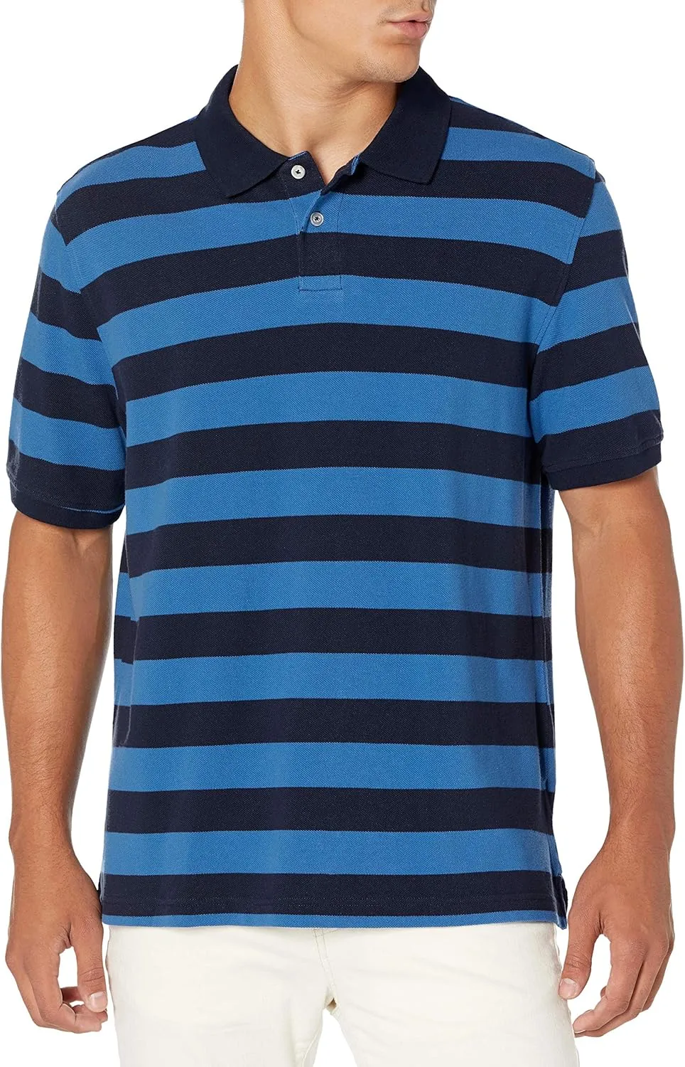 Amazon Essentials Men's Regular-Fit Cotton Pique Polo Shirt (Available in Big & Tall)