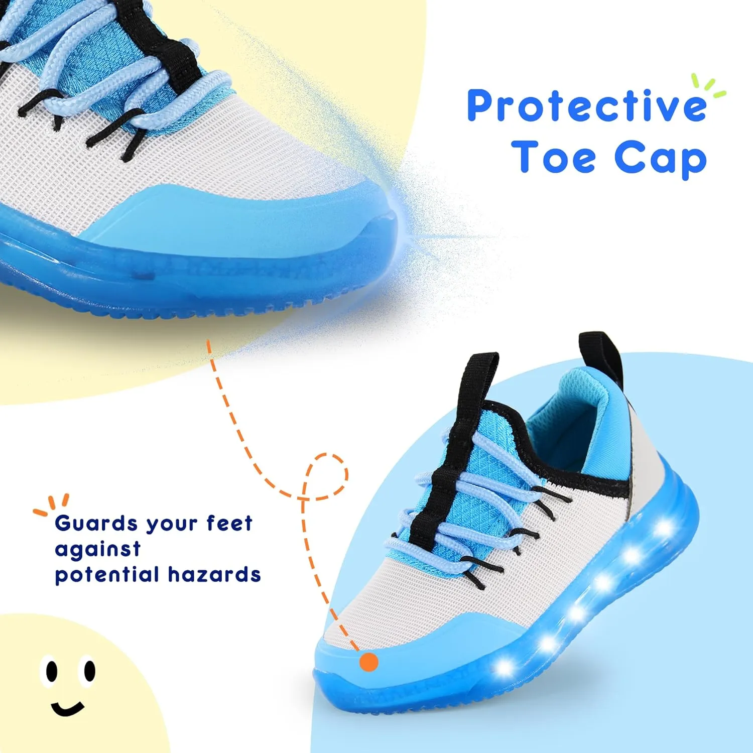AMZZPIK LUMIKICK Light Up Shoes for Boys Girls Kids Tennis Sneakers Walking Led Glow Shoe for Toddler