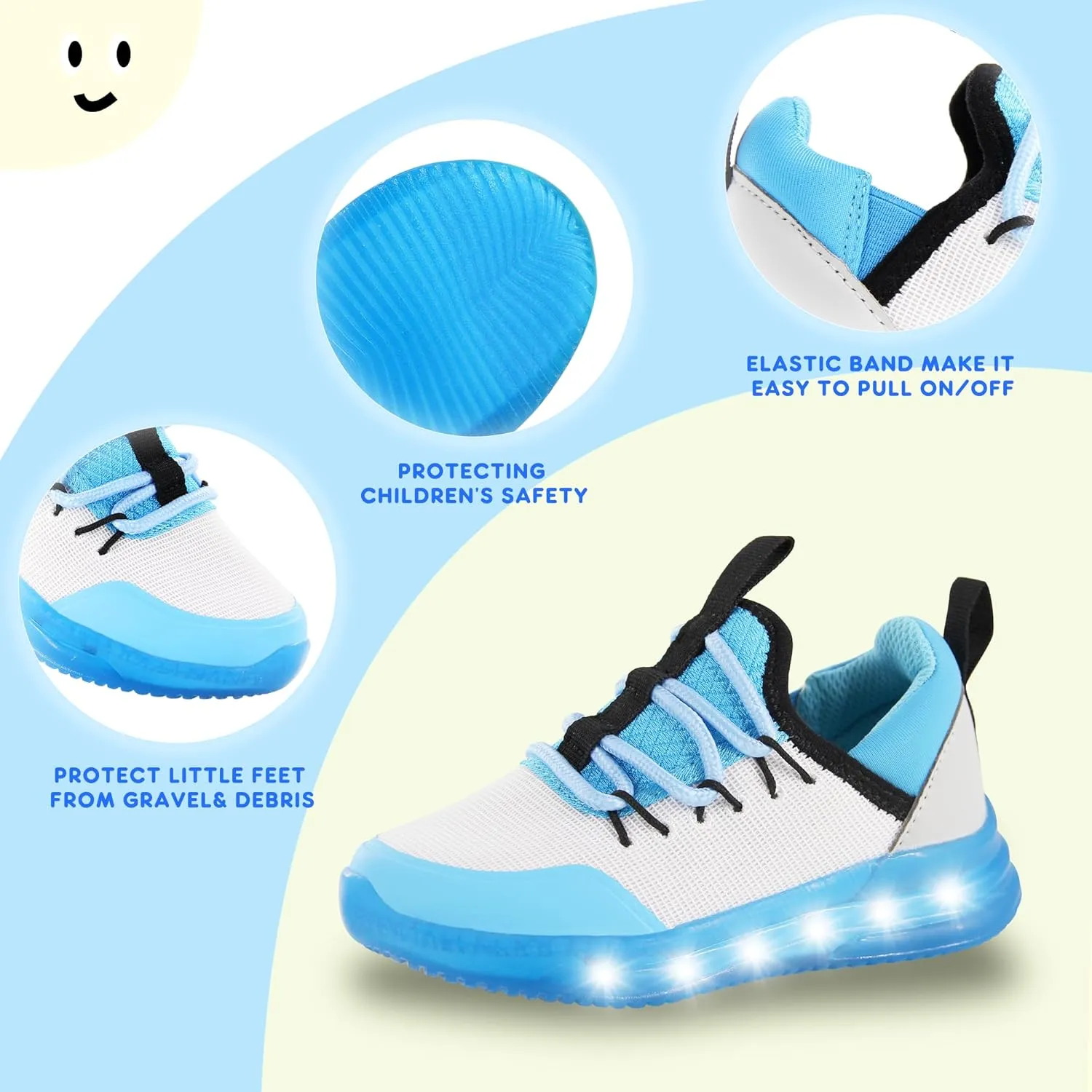 AMZZPIK LUMIKICK Light Up Shoes for Boys Girls Kids Tennis Sneakers Walking Led Glow Shoe for Toddler