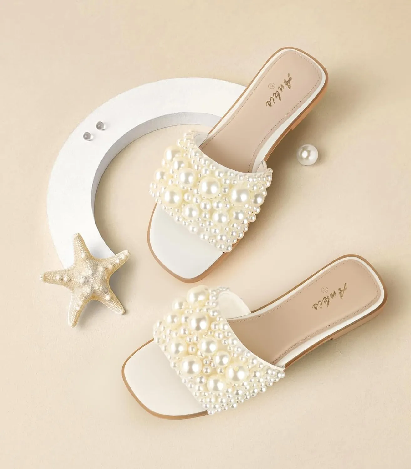 Ankis Black White Sandals Women Flat Sandals Comfortable Womens Slide Sandals Fashion Flat Sandals for Women 2025 Summer