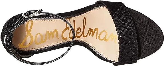 Ankle Heeled Edelman Black Act fast Intelligent Toe Espadrille Sam Strap Sandals Rounded Open Yamile