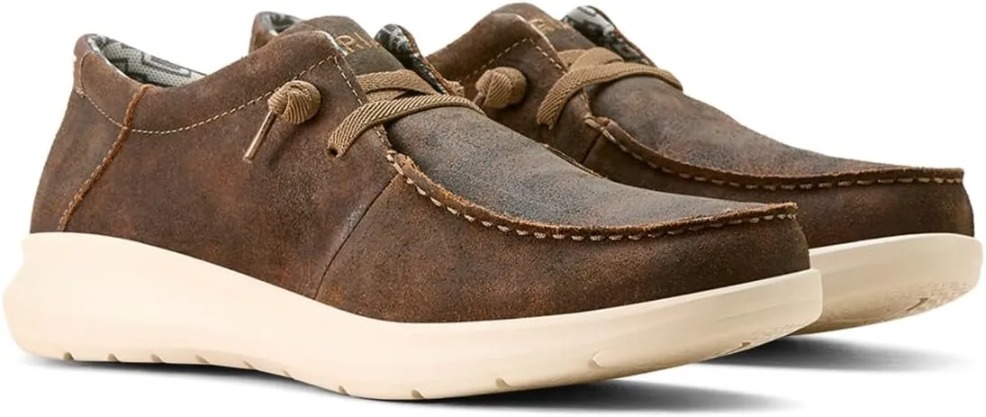 ARIAT Mens Hilo Moc Toe Slip On Casual Shoes - Brown