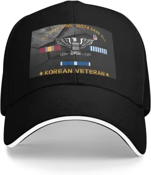 Army Colonel Korean Veteran Airflow Sandwich Baseball Cap - Adjustable for Men and Women Comfortable Dad Hat Black8