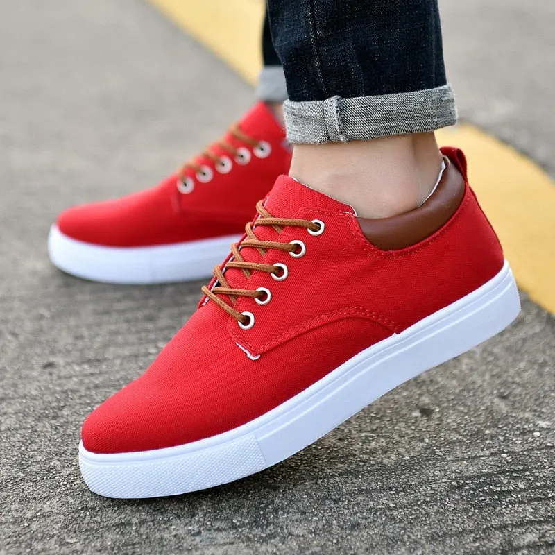 Axel | Men's Comfortable Canvas Sneakers with Flat Sole