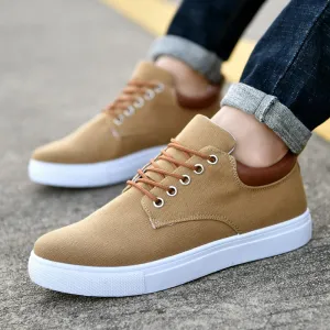 Axel | Men's Comfortable Canvas Sneakers with Flat Sole