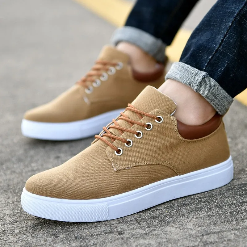 Axel | Men's Comfortable Canvas Sneakers with Flat Sole