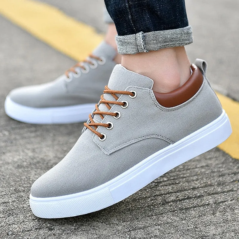 Axel | Men's Comfortable Canvas Sneakers with Flat Sole