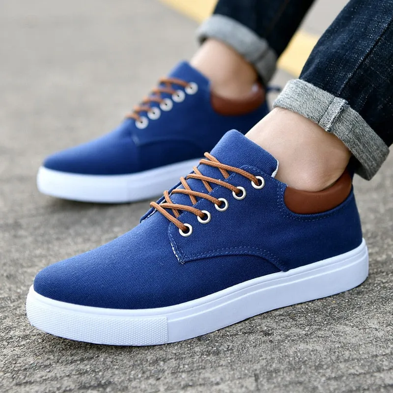 Axel | Men's Comfortable Canvas Sneakers with Flat Sole
