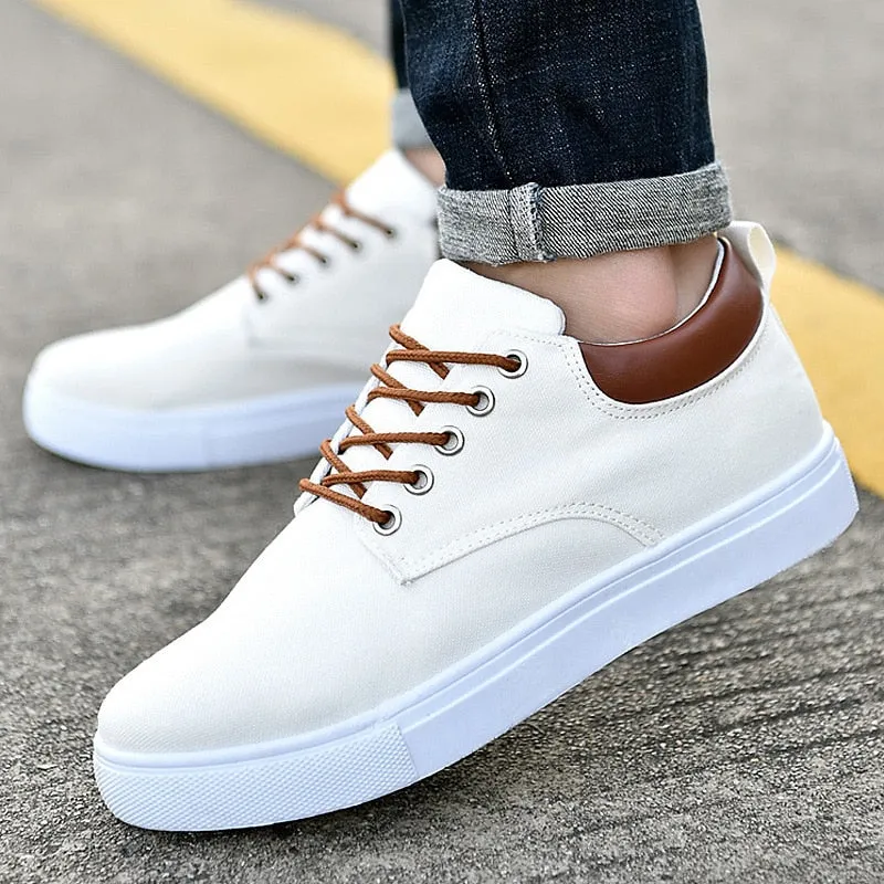 Axel | Men's Comfortable Canvas Sneakers with Flat Sole