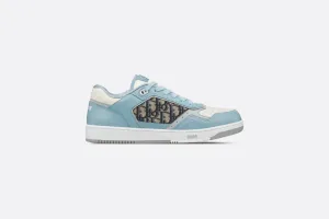 B27 Low-Top Sneaker • Light Blue and Cream Smooth Calfskin with Beige and Black Dior Oblique Jacquard