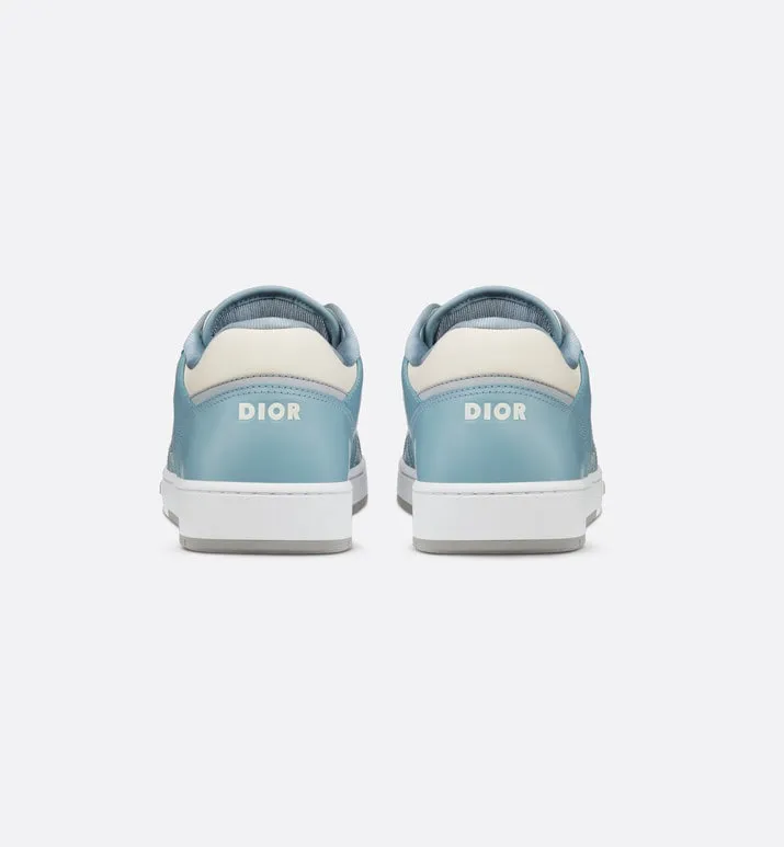 B27 Low-Top Sneaker • Light Blue and Cream Smooth Calfskin with Beige and Black Dior Oblique Jacquard