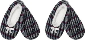 BambooMN Adult Women's Super Soft Warm Cozy Fuzzy Furry Slippers Non-Slip Lined Socks