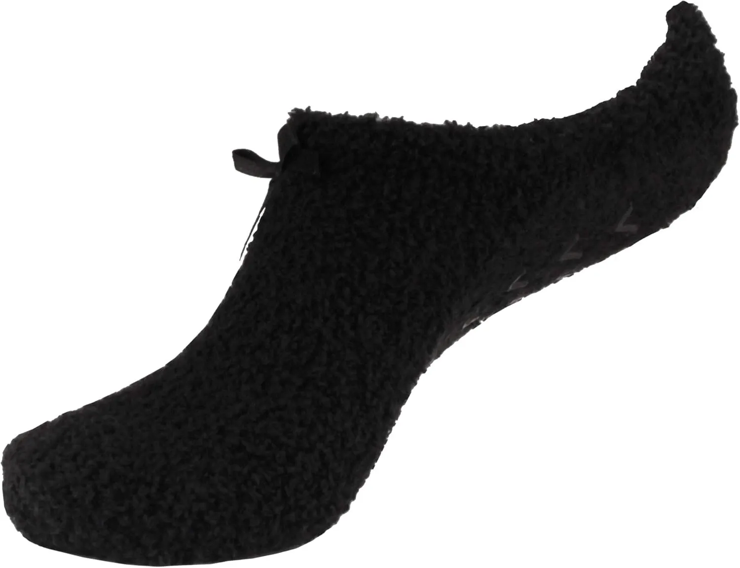 BambooMN Women's Soft Breathable Fuzzy Cozy Footies Travel Home Socks with Non-Skid Bottom