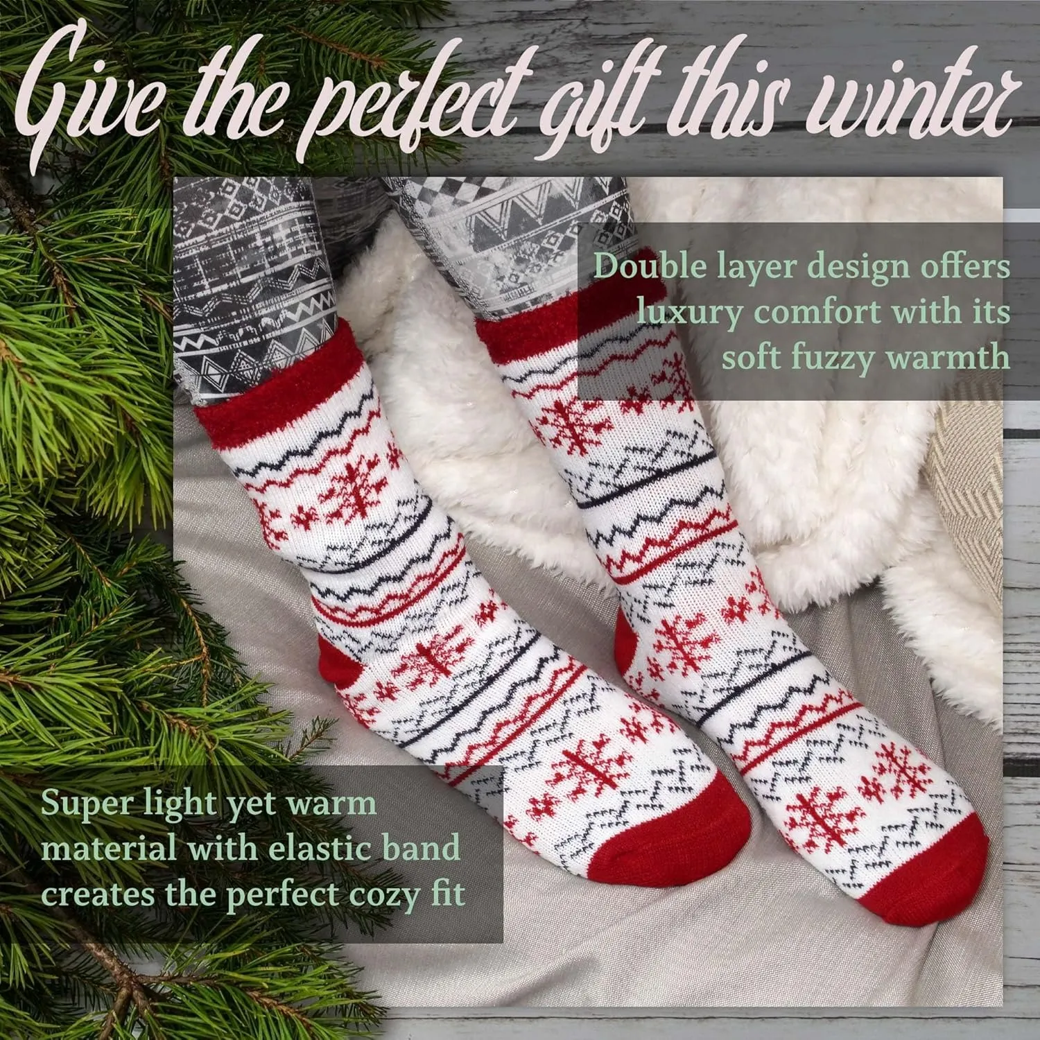 BambooMN Women's Super Soft Warm Cozy Fuzzy Socks Assortments