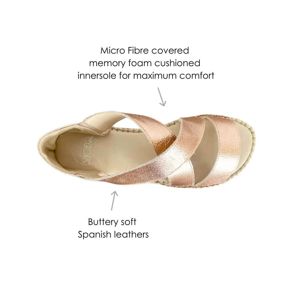 Beach Espadrille in Rose Gold