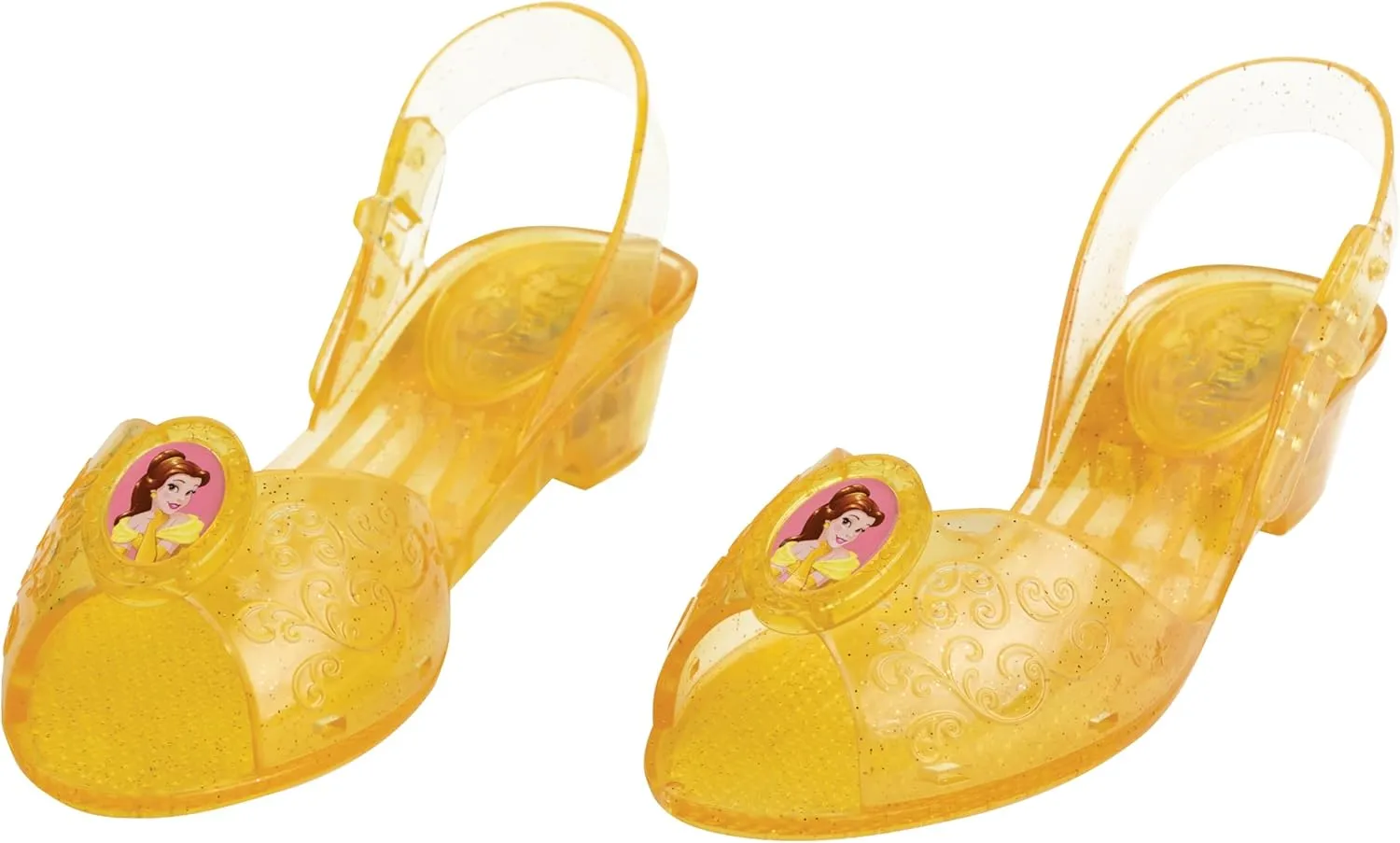 Belle Light Up Shoes, Official Disney Princess Light-Up Costume Shoes with Belle Emblem, Kids Size 11/12 Medium